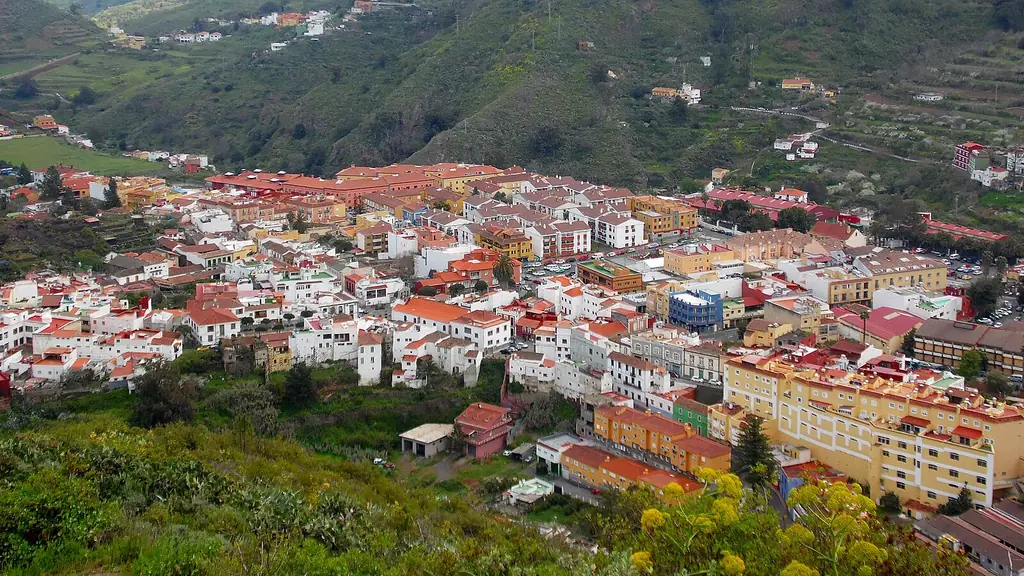 Udsigt over Vega de San Mateo, mellem fyrreskove og dyrkede terrasser på Gran Canarias højderyg